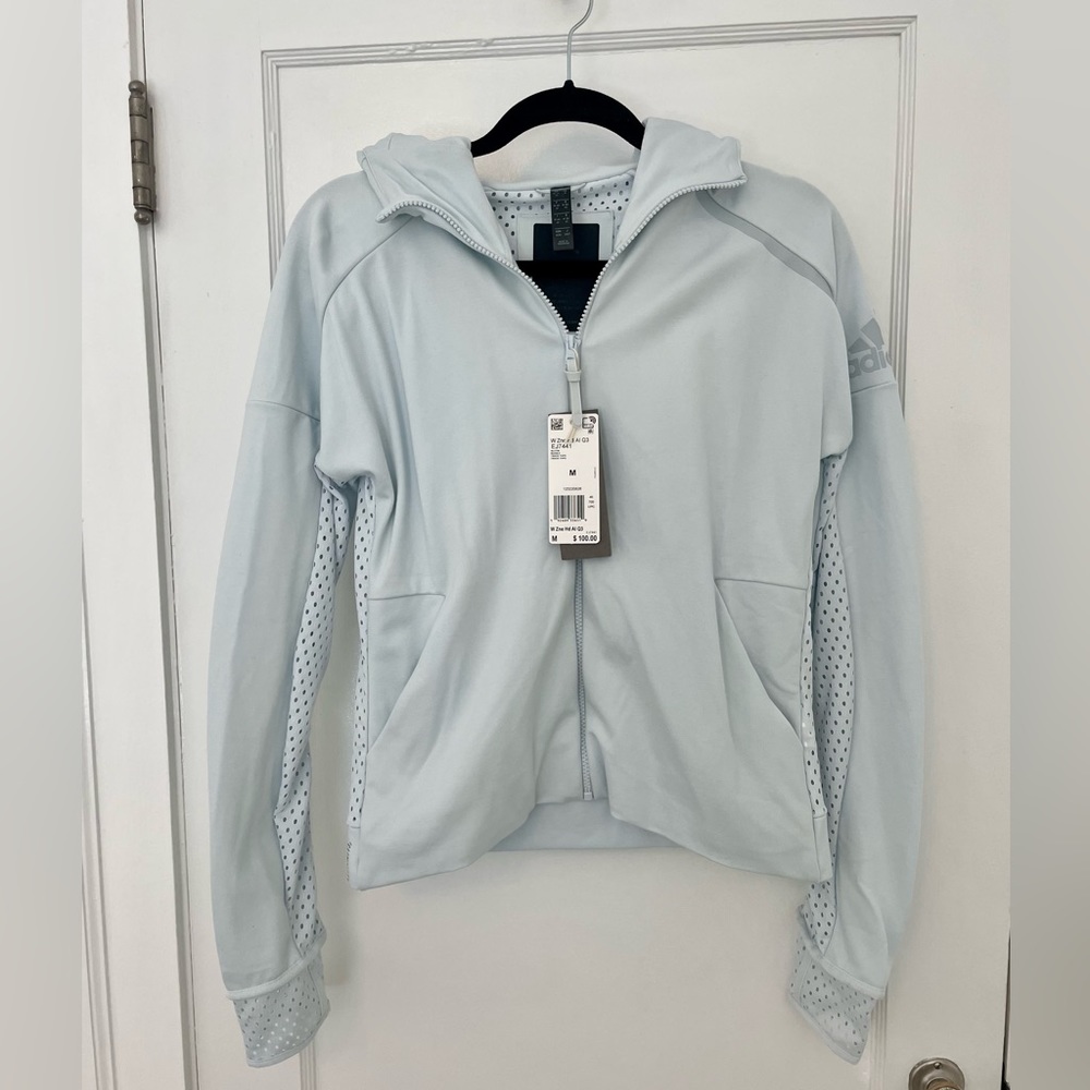 Women’s Adidas Full Zip Hoodie - NWT - Light Blue